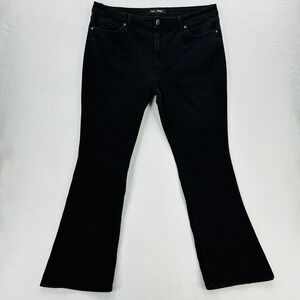 Lee Jeans Womens 18 Medium Black Bootcut Mid Rise Stretch Denim Pants Dark Wash